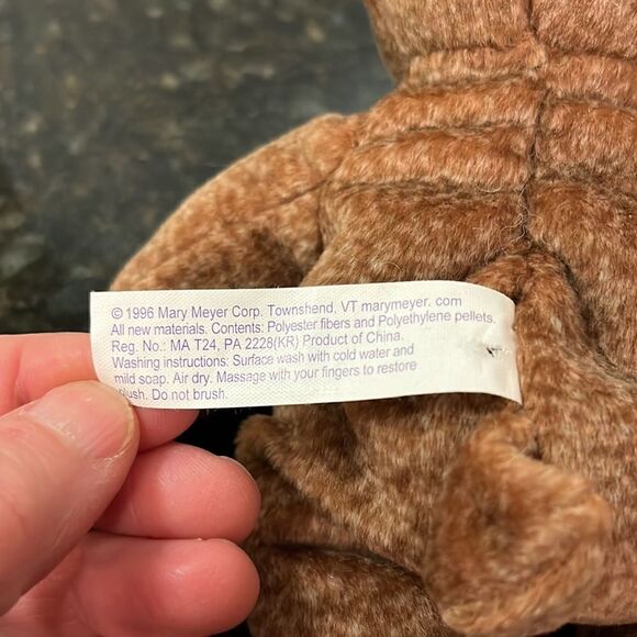 Mary Meyer Moose Plush Beanie Stuffed Toy Animal Bull 1998 Little 9” - Picture 7 of 7
